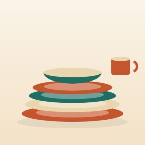 Melamine Dinner Set — 42 Piece