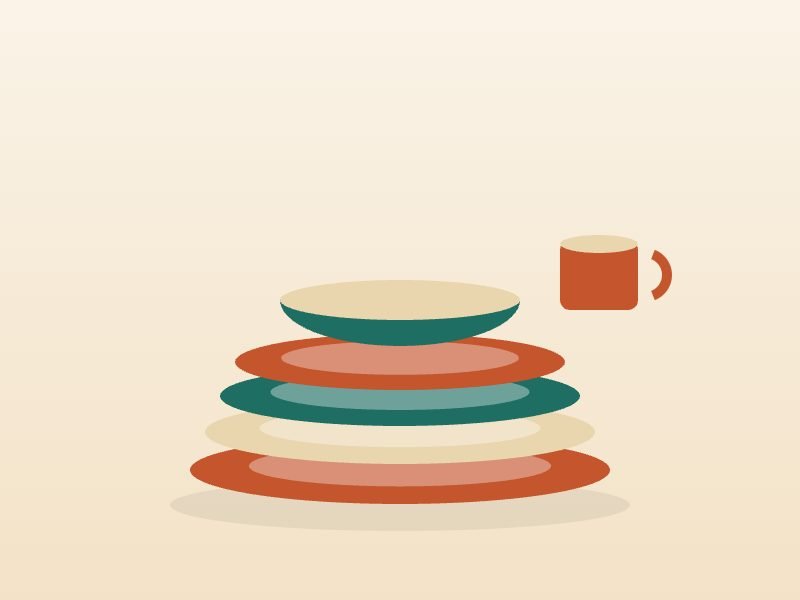 Melamine Dinner Set — 42 Piece